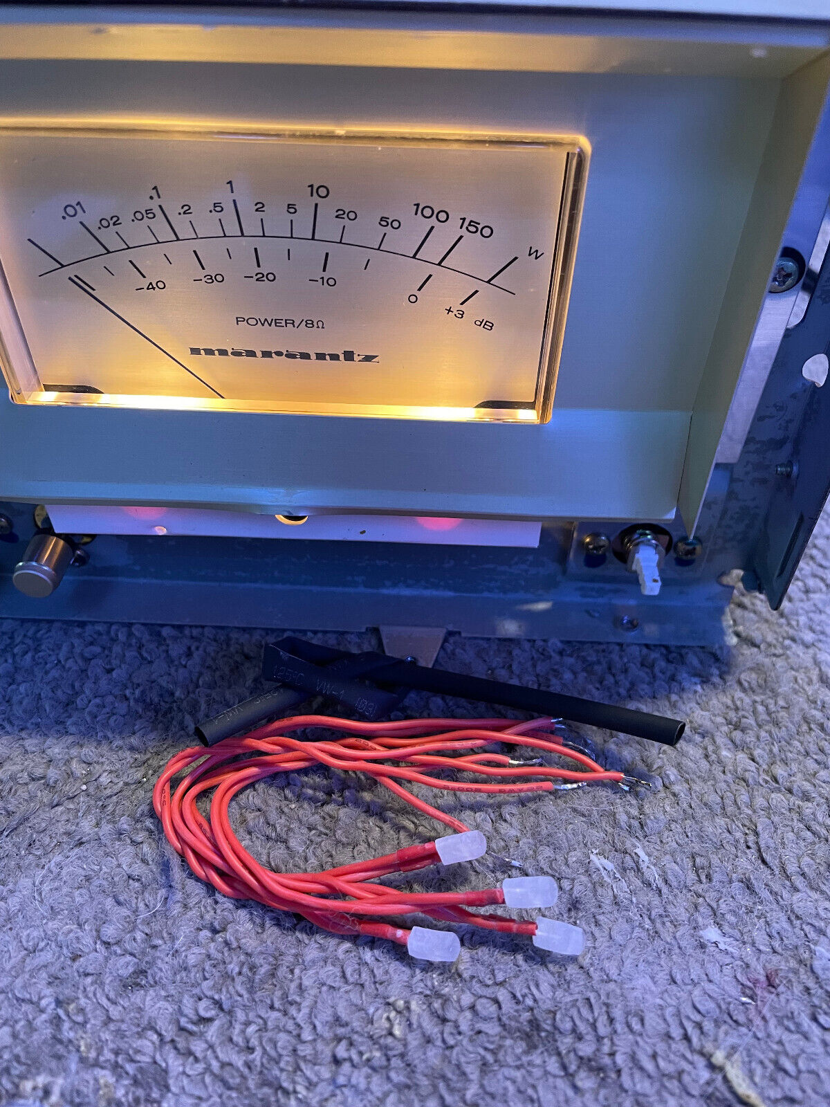 Vintage Marantz SM-7 amplifier front meter lamps LED kit .