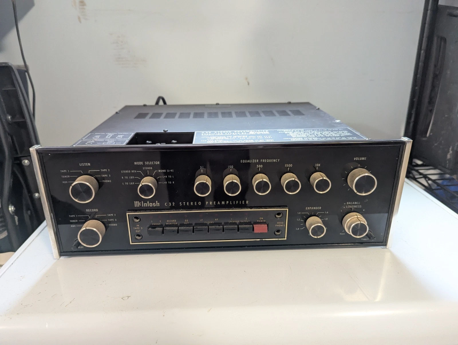 Repair/restoration service for Mcintosh C32 preamplifier.